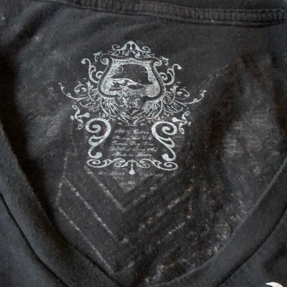 Metal Malisha T-shirt: black W/ Wings (backside)